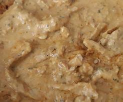 Variation Hähnchen in Zwiebel-Sahne-Soße