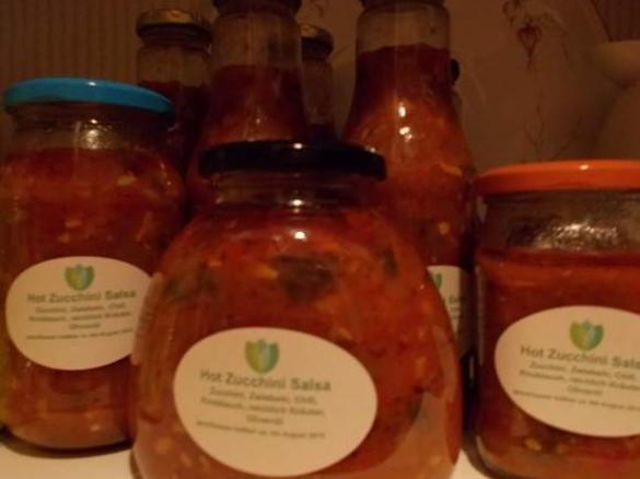 Zuchini Salsa scharf süss würzig