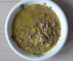 Hackfleisch-Lauch-Suppe   ~Milch- und Gluten-frei~
