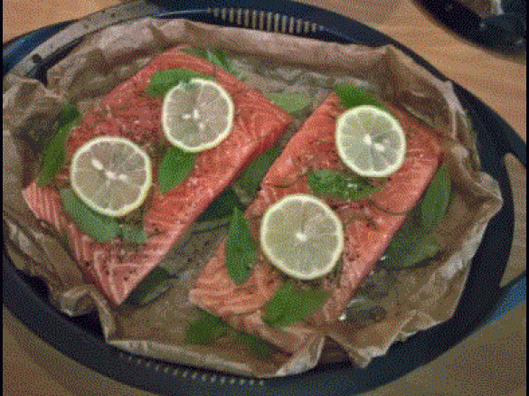 Lachs mit Olivenkraut & Zitronenverbene