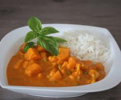 Vegetarisches Butter Chicken mit Gemüse