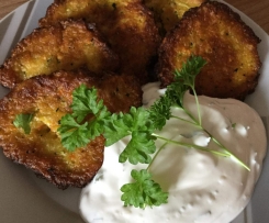 Zuccini-, Kohlrabi- Karottenpuffer