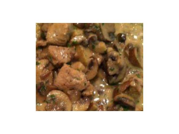 Schweinegeschnetzeltes in Champignon-Rahmsoße