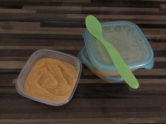 Süßkartoffel-Fenchel-Sellerie-Brei auf Vorrat