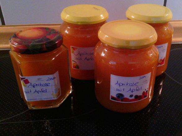 Aprikose trifft Apfel (Aprikosenmarmelade mit Apfel)