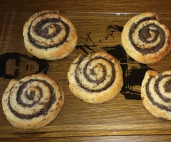Mohnschnecken aus Quarkteig