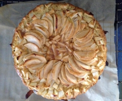 Apfelkuchen mit Vanille-Pudding (Löffelkuchen)