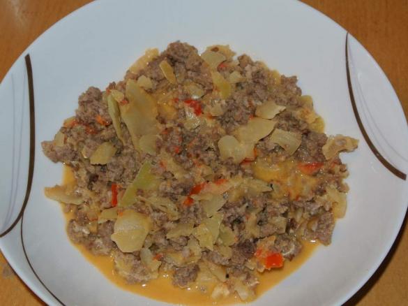 Paprika-Krauttopf mit Hackfleisch