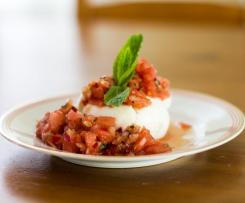 Büffelmozzarella mit Wassermelonensalsa