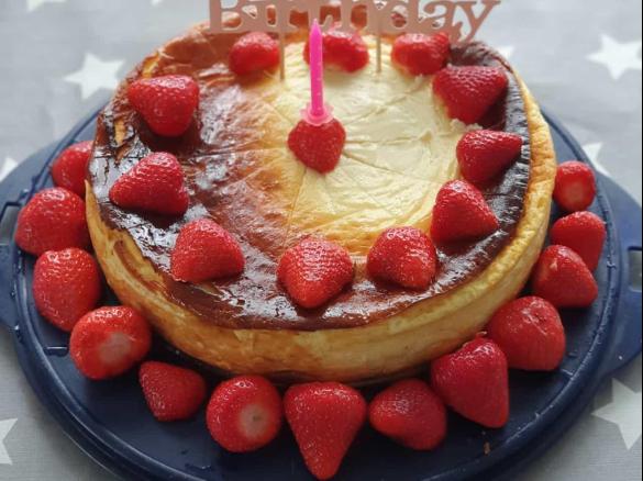 Glücksmixer schneller proteinreicher Käsekuchen