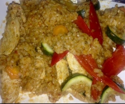 Rotes Thai Curry Risotto mit Hühnchen - Variation von Rotes Thai Curry Risotto mit Garnelen Rezept des Tages vom 07.10.15