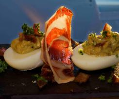 Tapas - Eier  gefüllt mit Guacamole (Pikant)