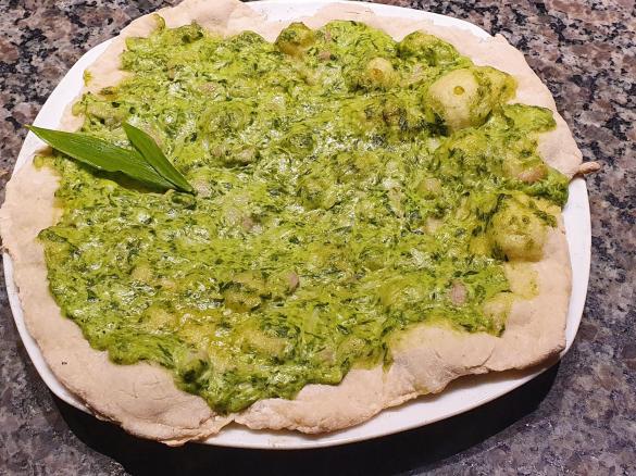 Bärlauch Flammkuchen