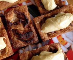 Bretonische Shortbreadtörtchen mit Apfel und Vanille-Schoko-Creme aus der 9er Backform
