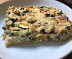 Quiche mit Zucchini, Möhren und Aubergine