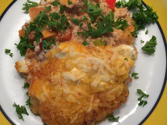 Süsskartoffel Hackfleischauflauf