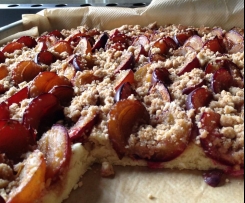 Hefe Zwetschgen Datschi / Pflaumenkuchen mit Streusel