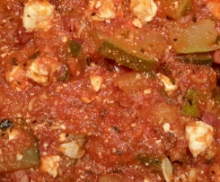 Tomaten-Feta-Zucchini-Soße