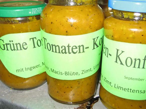 Variation von Grüne Tomaten - Konfitüre