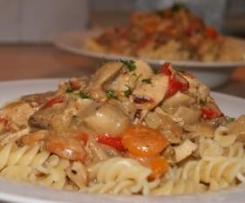 HähnchenGulasch in Paprikasoße