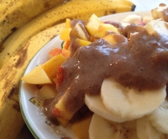 vegan süße Sauce aus Bananen und Datteln - vegan - veggie - vegetarisch - gesund - natürlich -fitness