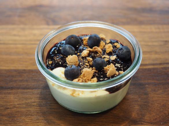 Heidelbeertopping für Vanillecreme oder -pudding