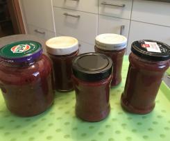 Mango-Plaumen-Weintrauben Konfitüre