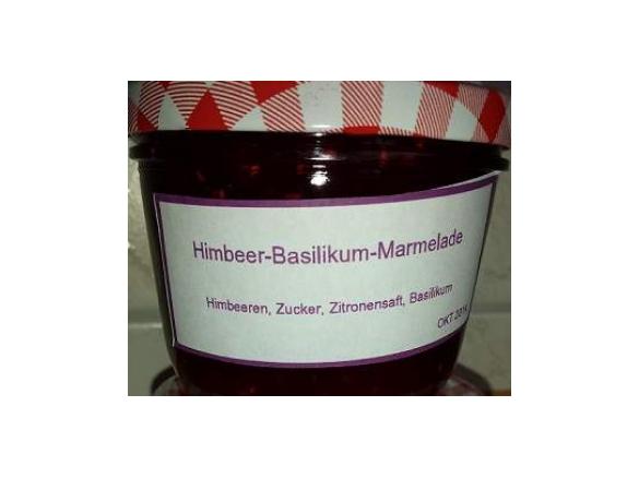 Himbeer Basilikum Marmelade