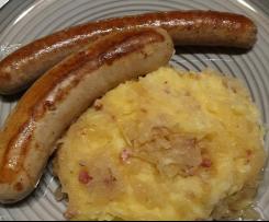 Kartoffel-Sauerkraut untereinander