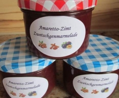 Amaretto-Zimt Zwetschgenmarmelade