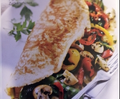 Pfannkuchen mit gemischtem Gemüse