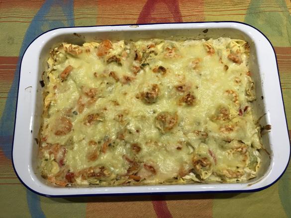 Tortellini-Spitzkohl-Auflauf