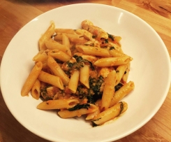Cremige Tomaten Spinat Pasta