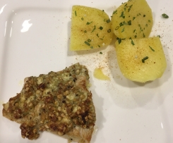 Putenschnitzel mit Gorgonzola