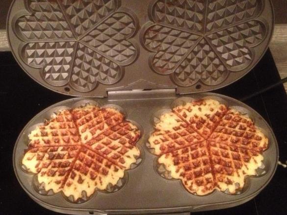 Kartoffelpuffer aus dem Waffeleisen