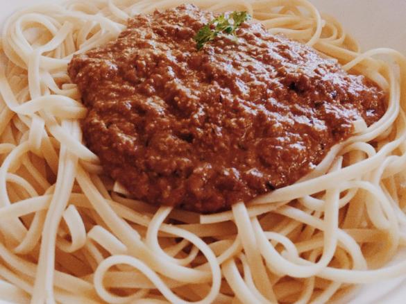 VEGANE Variation von Penne mit Thunfisch-Bolognese (Sansibar-Kochbuch) ( vegan )