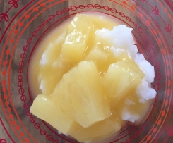 Kokosmilchreis mit Ananaspudding