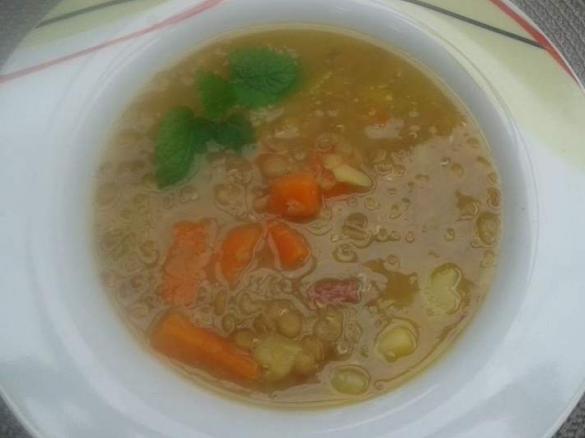 Linsensuppe ohne einweichen.
