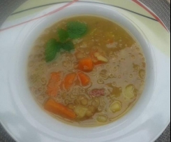 Linsensuppe ohne einweichen.