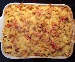 Schneller mediterraner Nudelauflauf