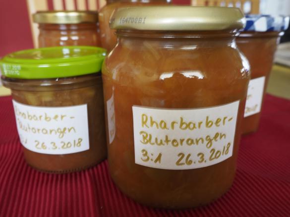 Rhabarber-Blutorangen-Marmelade