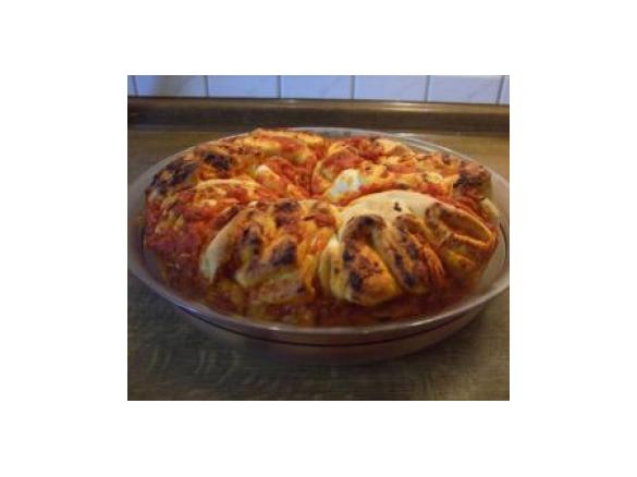 Tomaten- Falte ( Faltenbrot oder Ziehharmonikabrot  )