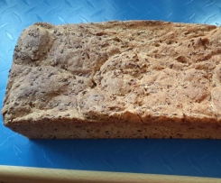 Leinsamenbrot ohne Sauerteig 