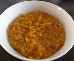 Orientalische Linsen mit Kürbis