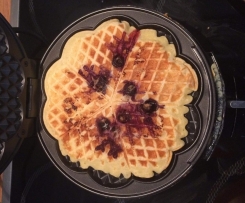 Vanille-Joghurt-Waffeln mit Blaubeeren