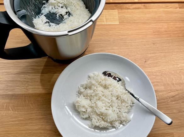 Kleine Portion Reis (150 g) kochen