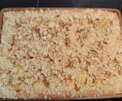Apfelkuchen mit Vanillepudding