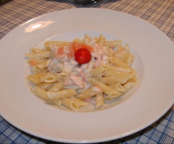 Penne mit schneller Lachs-Sahne Sosse