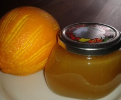 Orangengelee mit Fruchtfleisch