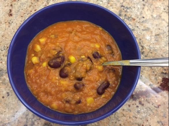 basisch, veganes Rote Linsen Chilli